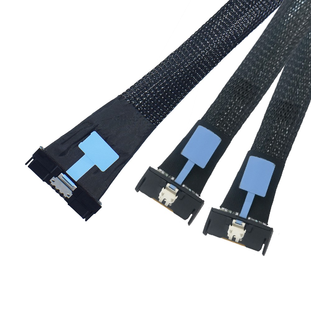 MCIO X16 128pin转2*MCIO X8数据线 公对公